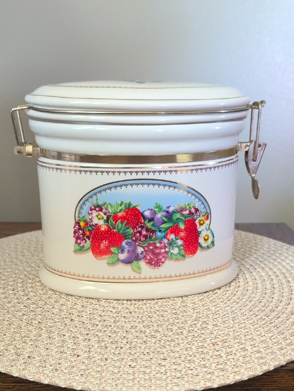Knott's Berry Farm Foods Ceramic Canister - White